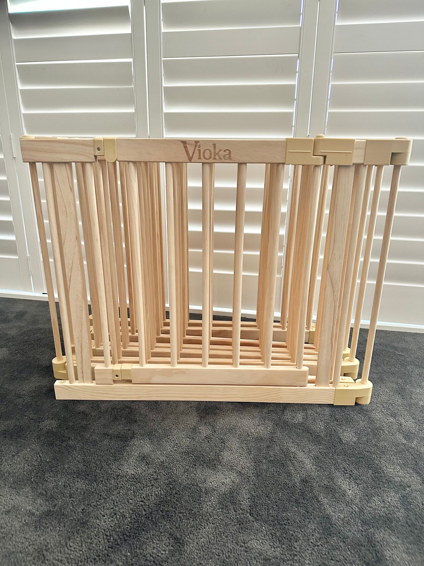 Wooden Baby Playpen with Gate – 8 Panel