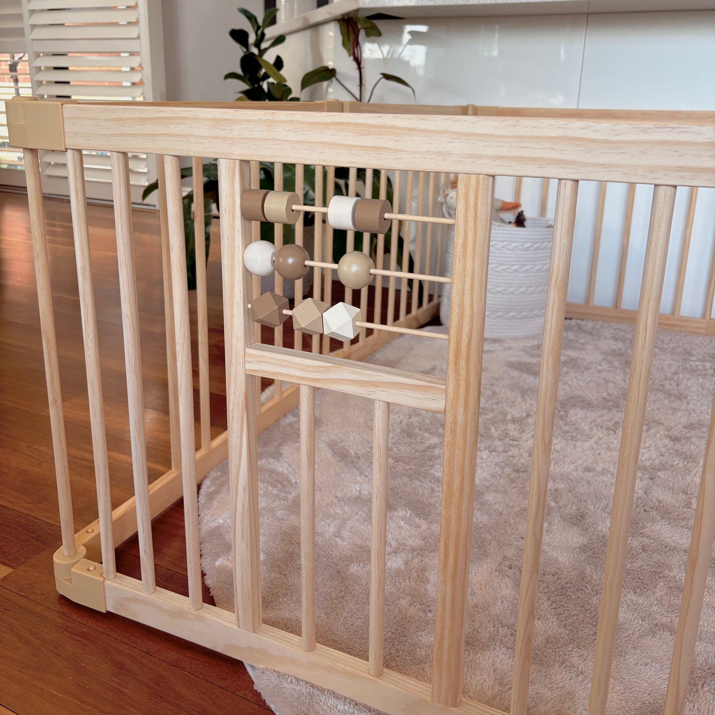 Wooden Baby Playpen with Gate | Expandable & Foldable