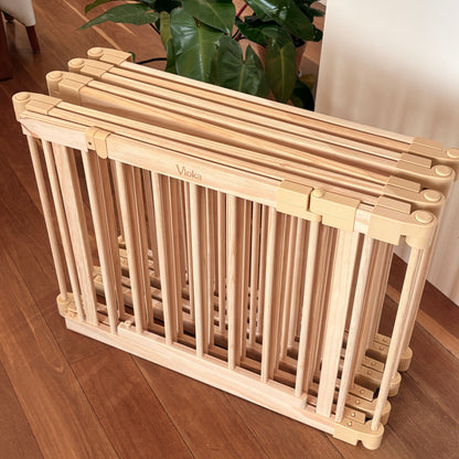 Wooden Baby Playpen with Gate | Expandable & Foldable