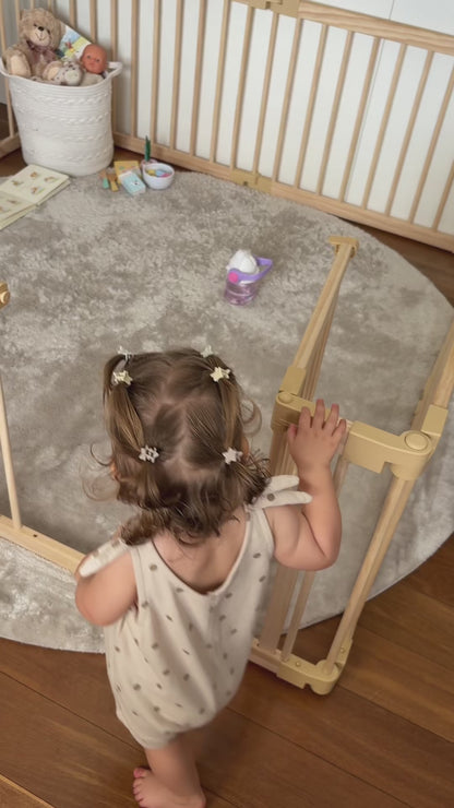 Wooden Baby Playpen with Gate | Expandable & Foldable